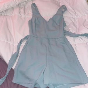 WILFRED (Aritzia) Tiffany Blue Romper